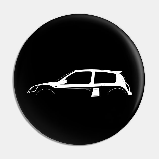 Renault Clio V6 Silhouette Pin by Car-Silhouettes