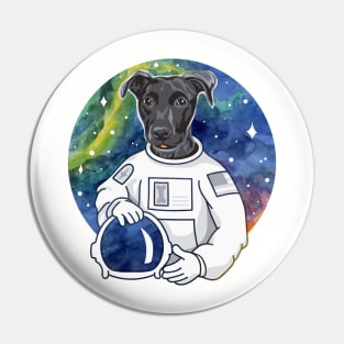 Dog Astronaut in Outer Space Pin