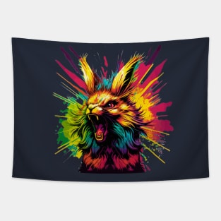 Rabid Rabbit - Roaring with RAGE Tapestry