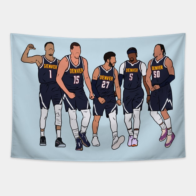 MPJ, Jokic, Murray, KCP & Air Gordon Tapestry by rattraptees