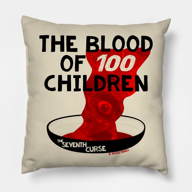 100 Children (The Seventh Curse), Light Pillow by B-Movie Mania
