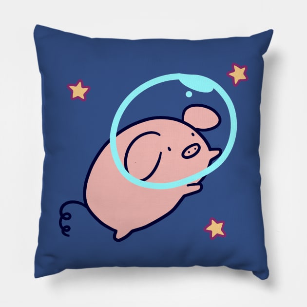 Space Pig Pillow by saradaboru