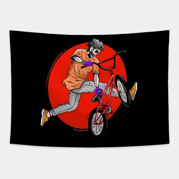 Bmx freestyle Tapestry by aalego