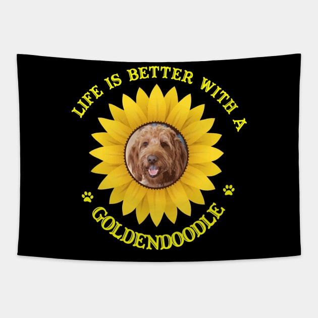 Goldendoodle Lovers Tapestry by bienvaem