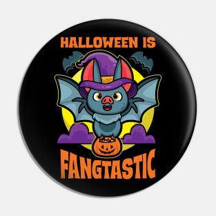 Cute Halloween Bat Halloween Is Fangtastic Pin
