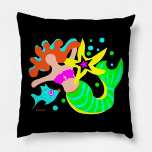 Happy Mermaid Pillow