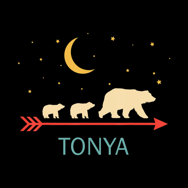 Tonya Name Gift Personalized Mama Bear With 2 Cubs by crowominousnigerian 