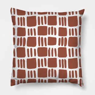 Abstract squares - brick red Pillow