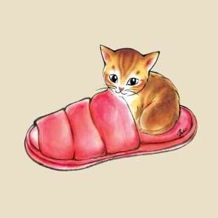 Cat momo in slipper T-Shirt