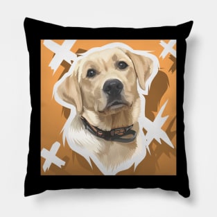 cute brown dog vector Pillow