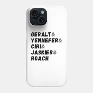 Geralt & Yennefer & Ciri & Jaskier & Roach II Phone Case