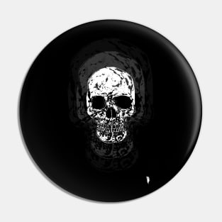 Triple skull , white skull Pin