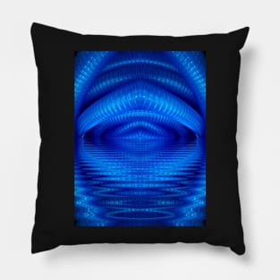 REFLECTION İN NEON BLUE Pillow