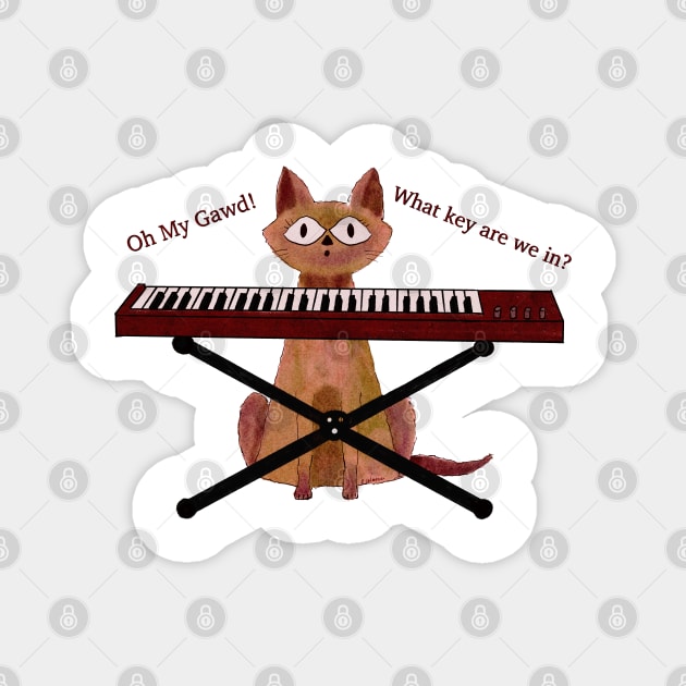 Groovin’ Keyboard Kitty Magnet by ngiammarco