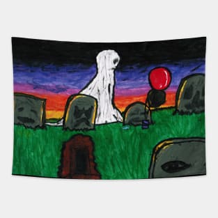 Retro Ghost Tapestry