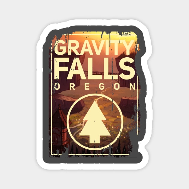 Gravity Falls, Oregon Magnet by GonGrunge