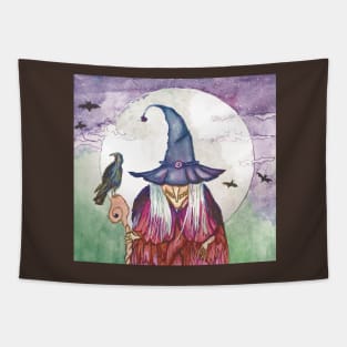 Old Witch Halloween Tapestry