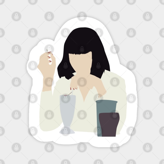 Mia Wallace Magnet by FutureSpaceDesigns