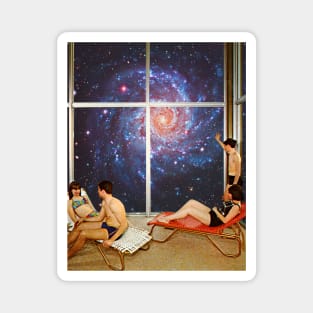 Galaxy View collage art Magnet