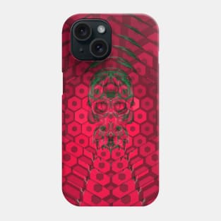 Electroluminated Skull Radiate - Raspberry Phone Case