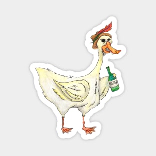 Drunk Duck Magnet