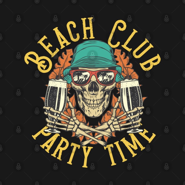 "Beach Club Party Time" Skeleton by FlawlessSeams