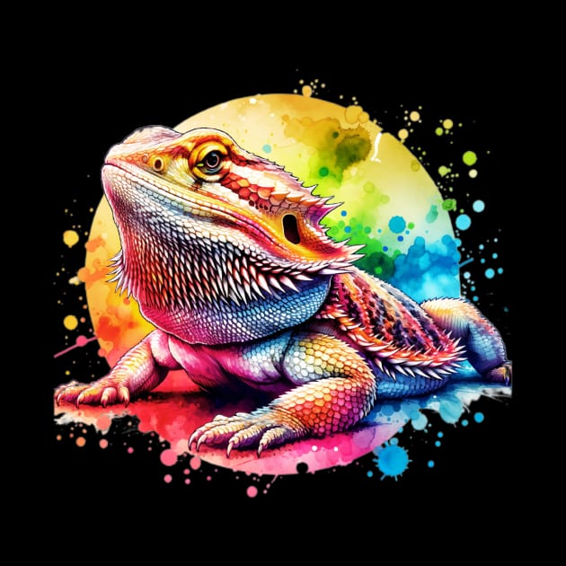 Watercolor Bearded Dragon by The Jumping Cart