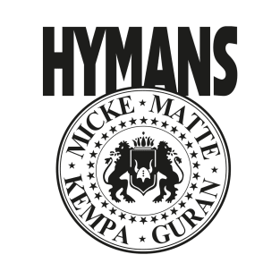 The Hymans classic black logo in new design T-Shirt