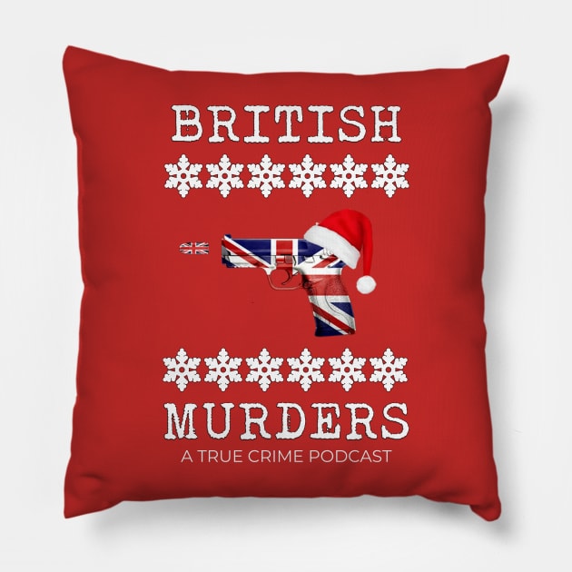 British Murders Christmas Pillow by British Murders