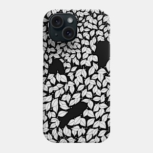 Garden of leaves(black) Phone Case