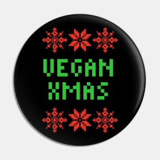 Vegan Xmas - Ugly Christmas Sweater Style Pin