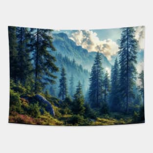 Forest Valley in the Afternoon - Landscape Tapestry