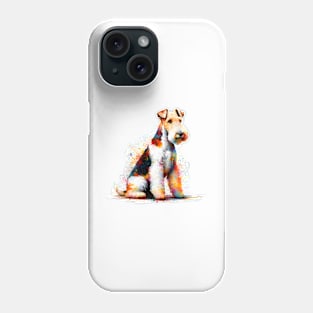 Wire Fox Terrier in Lively Splash Art Phone Case