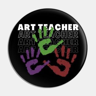 We all love Art Teacher Pin