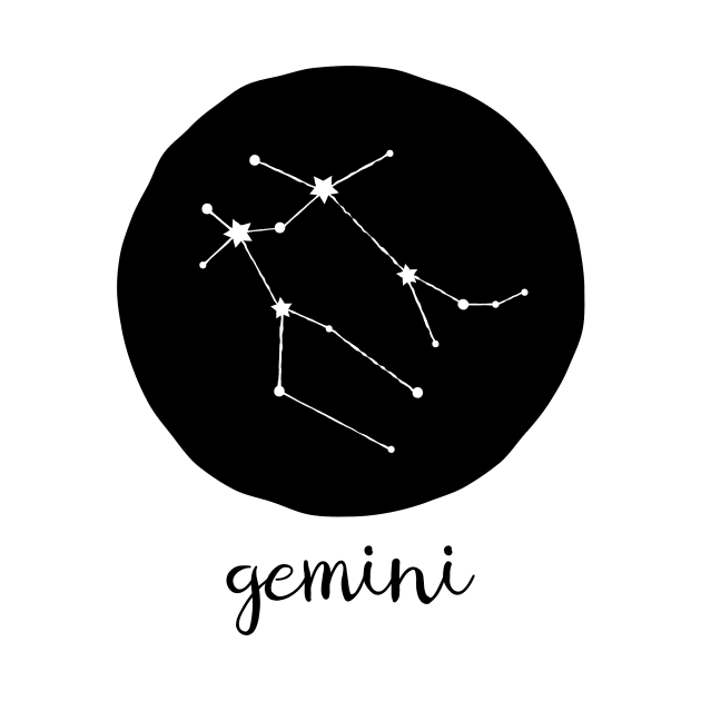 Gemini Zodiac Constellation Astrological Sign Celestial Art by tortagialla