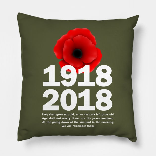 World War 1 Centennial Pillow by SeattleDesignCompany