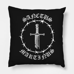 Saint Martin of Tours Broken Sword Barbed Wire Gothic Pillow