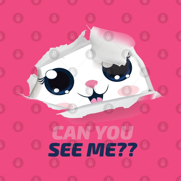 Cute Cat "Can you See Me" by STUDIOVO