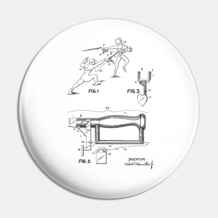 Fencing Sword Vintage Patent Drawing Pin