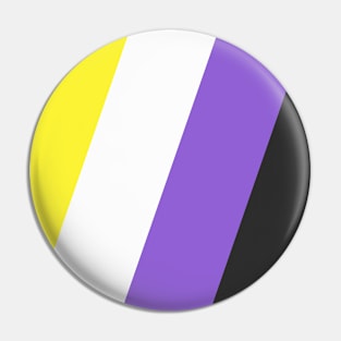 Proud Nonbinary Pride Flag (Proud LGBTQ+ Community Pride Flag) v2 Pin