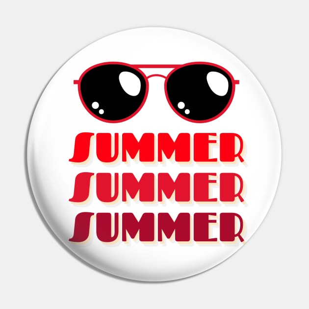 Summer Sunglasses Pin by Artisan