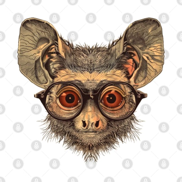 Wise-Guy Aye-Aye: The Spectacled Scholar by Carnets de Turig