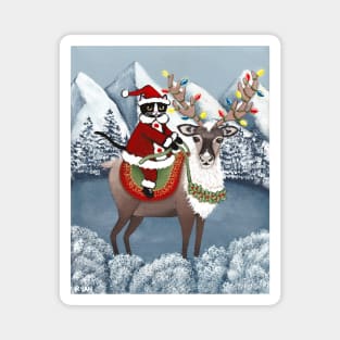 Santa Claws on Reindeer Full Magnet