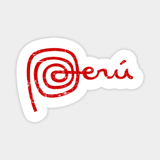 Peru Logo - Marca Perú - Distressed Magnet