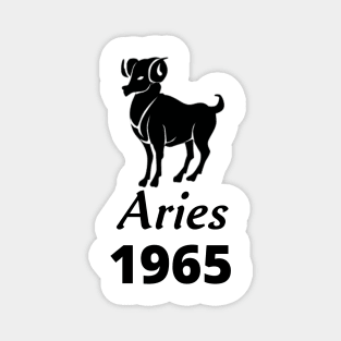 Black Aries Zodiac 1965 Magnet