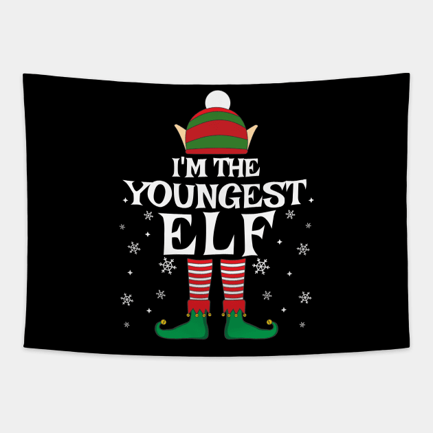 I'm The Youngest Elf Matching Family Christmas Gifts Tapestry by TheMjProduction