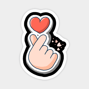 Korean finger heart saranghae Magnet