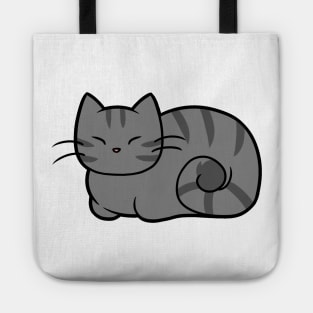 Grey Striped Cat Tote