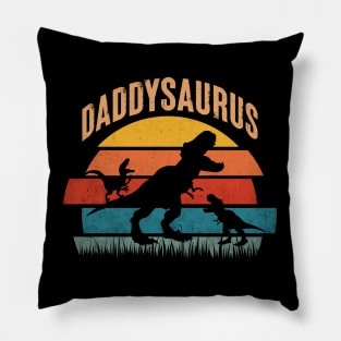 Daddysaurus Rex: Celebrating Family Togetherness with Three Playful Dinosaurs Pillow