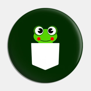 Funny frog in the pocket Pin